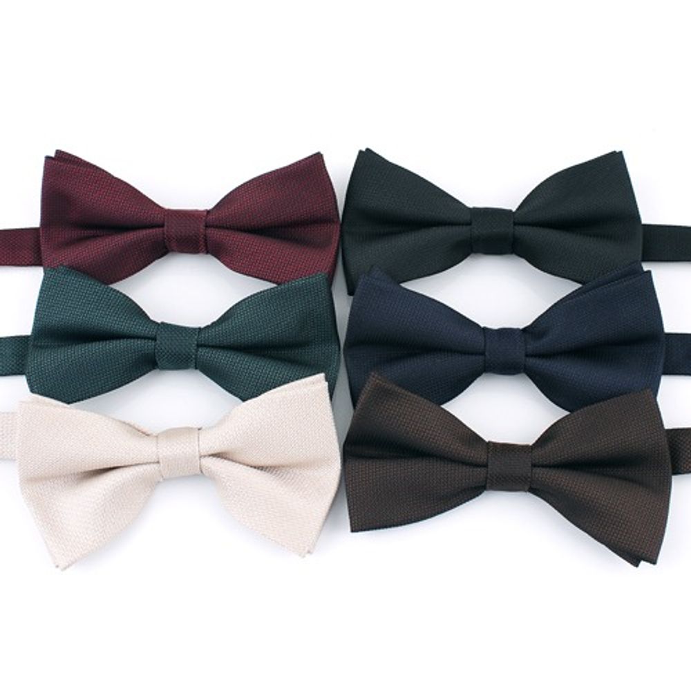 MAESIO BOW7071 Solid Bow Tie – Business, Office Look, Tuxedo, Wedding, Party